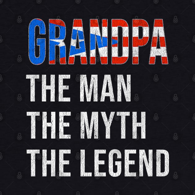 Grand Father Puerto Rican Grandpa The Man The Myth The Legend - Gift for Puerto Rican Dad With Roots From  Puerto Rico by Country Flags